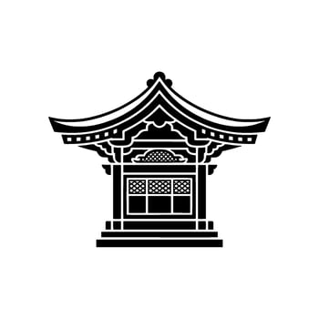Minimalist Japanese Pagoda, Geometric vector