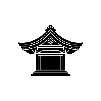 Minimalist Japanese Pagoda - Serene Architecture vector