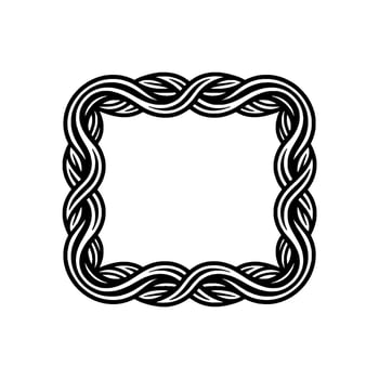 Intricate Woven Frame, Geometric, Vintage Aesthetic vector