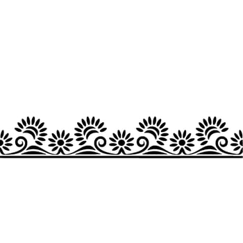 Elegant Floral Border, Vintage, Decorative Element, Edge - Ornament vector