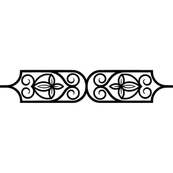 Elegant Black Ornamental Border, Vintage, Embellishment vector