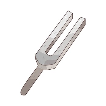 Metal tuning fork vector