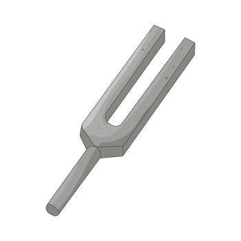 Metal Tuning Fork vector