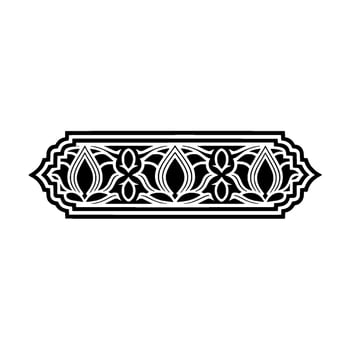 Intricate Arabesque Border, Vintage vector