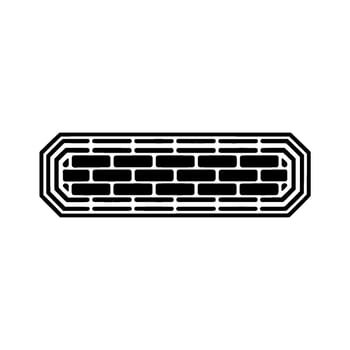 Geometric Brick Pathway, Minimalist vector