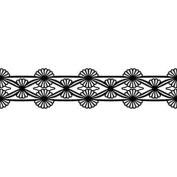 Geometric Floral Border, Minimalist, Line vector