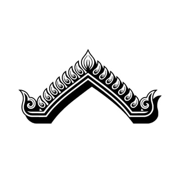 Intricate Thai Crest, Elegant Ornament, Symbolic vector