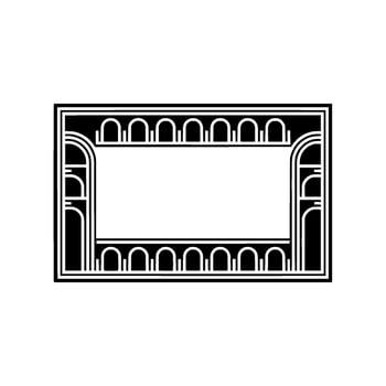 Art Deco Film Frame, Elegant Retro vector