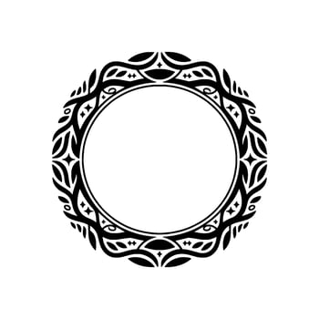 Intricate Black Ornamental Frame, Blank Space vector