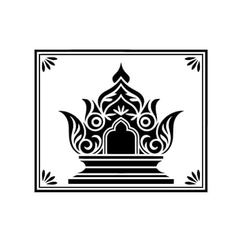 Intricate Crown Emblem, Geometric, Royal Symbol vector