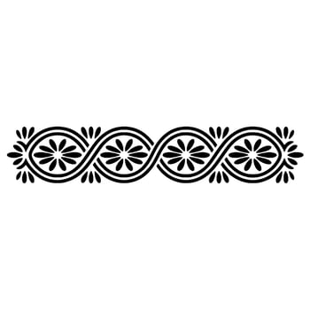 Elegant Floral Border, Vintage, Decorative Element, - Lineart, Pattern vector