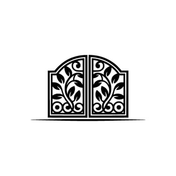 Intricate Archway, Floral Ornamentation, Vintage, Decorative vector