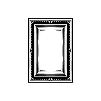 Vintage Frame, Elegant Border, Minimalist, Blank Canvas vector