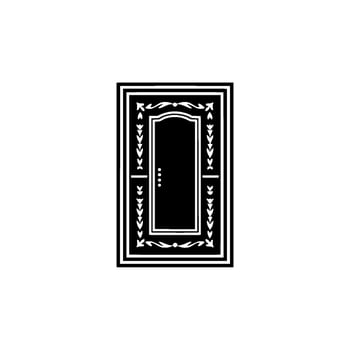 Gothic Doorway, Intricate Ornamentation, Dark Silhouette vector