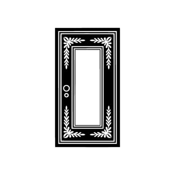 Elegant Black Frame, Decorative Border, Minimalist - Floral vector