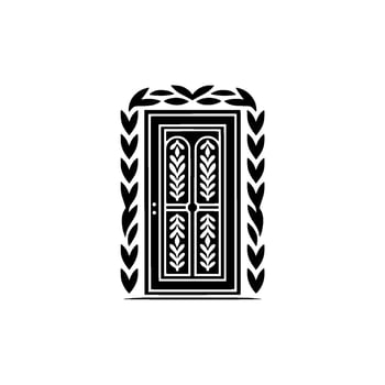 Ornate Doorway Emblem, Symbolic Transition vector