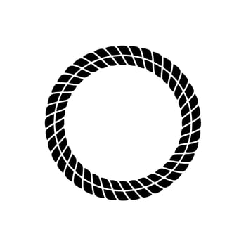 Minimalist Rope Circle, Modern Emblem, Circular Motif vector