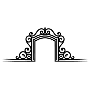 Elegant Archway, Intricate Ornamentation, Minimalist vector