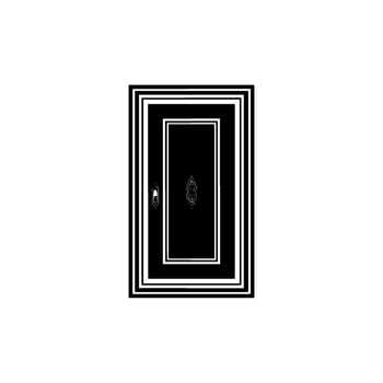 Elegant Black Door, Minimalist, Subtle Texture vector
