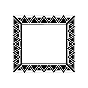 Geometric Deco Frame, Minimalist, Black White, Pattern vector