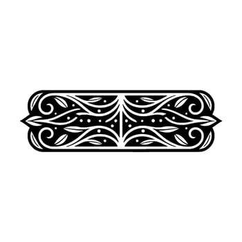 Intricate Black Floral Border, Vintage Elegance - Ornamental - Elegant vector