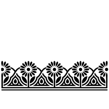 Art Nouveau Floral Border, Elegant, Pattern vector