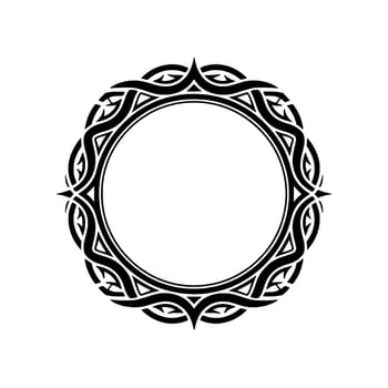 Intricate Tribal Frame, Vintage, Circular Ornamentation, Pattern vector