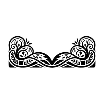 Intricate Floral Border, Vintage, Elegant Ornament, Foliage vector