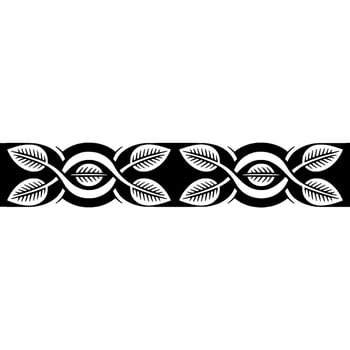 Stylized Leaf Border, Minimalist, Elegant Pattern vector