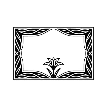 Elegant Celtic Lily Frame, Vintage, Floral vector