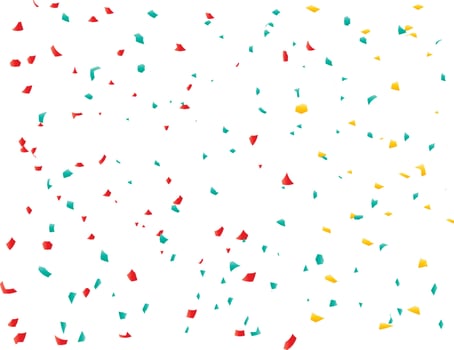 Colorful Confetti Falling Isolated on. vector