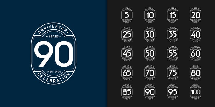 Modern geometric anniversary celebration design. vector