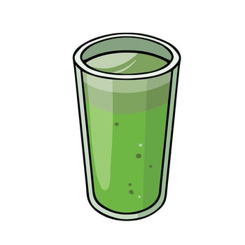 Green smoothie drink isolated illustration vector