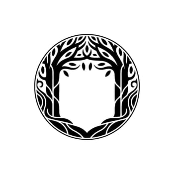 Intricate Celtic Tree of Life Emblem, Vintage Style vector