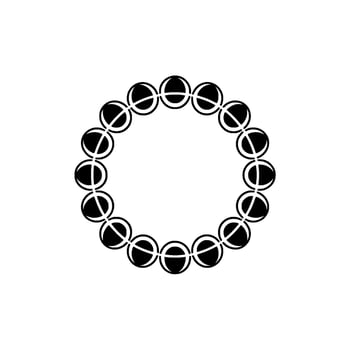 Circular Rhythm Minimalist Bead Pattern, Modern vector