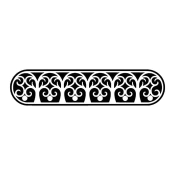 Intricate Black Gold Tribal Border, Elegant Ornamentation vector