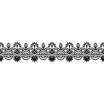 Intricate Floral Border, Minimalist, Elegant Pattern vector