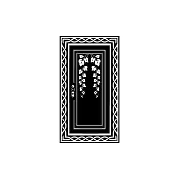 Ornate Celtic Doorway, Black White Elegance vector