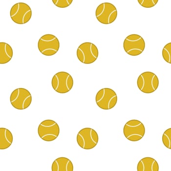 Yellow tennis balls on white background vector