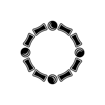 Lunar Cycle Emblem, Minimalist - Circle vector