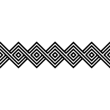 Geometric Wave Border, Minimalist, Zigzag vector