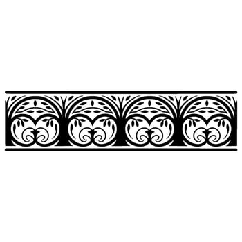 Elegant Black Ornamental Border, Vintage, Repeat vector
