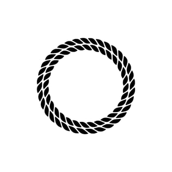 Minimalist Woven Rope Circle, Modern Emblem vector