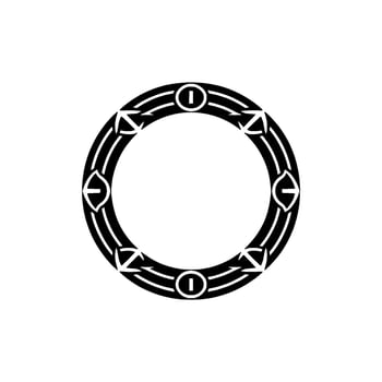 Geometric Portal, Minimalist Circle, Symbolic vector