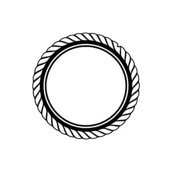 Intricate Rope Circle, Minimalist, Vintage Aesthetic vector