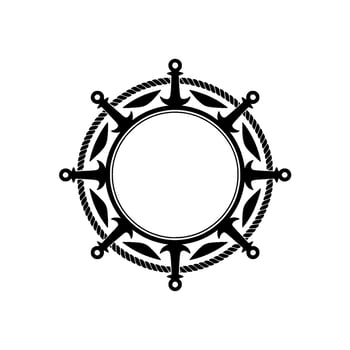 Nautical Circle Emblem, Maritime, Vintage Style vector
