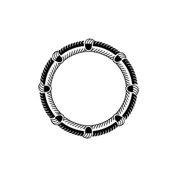 Intricate Rope Circle, Vintage Nautical Motif vector