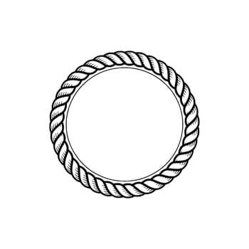 Nautical Circle Emblem, Vintage Style Border vector