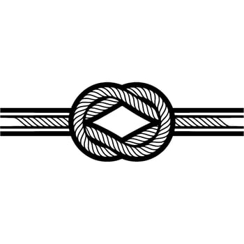 Intertwined Knot, Minimalist Rope, Symbolic Connection vector