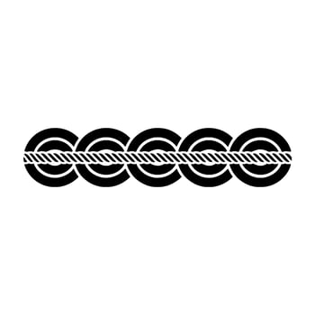 Minimalist Rope Border, Geometric Rhythm vector